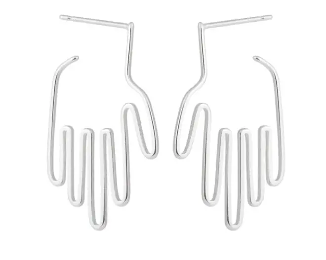 Silhouette-Style Hand Earrings For Therapeutic Use 1