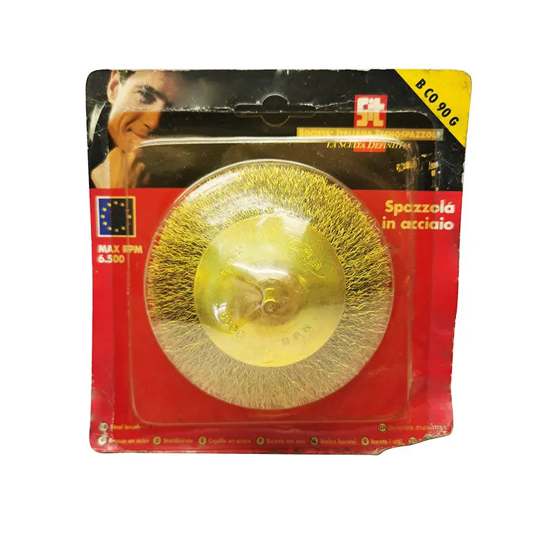 Sit 90Mm Bevelled Steel Wire Wheel Brush – Industrial Drill Attachment 1