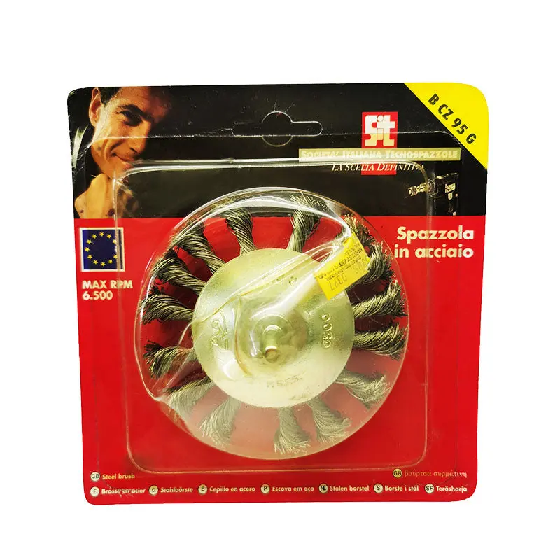 Sit 95Mm Bevelled Steel Wire Wheel Brush – High-Performance Drill Accessory 1