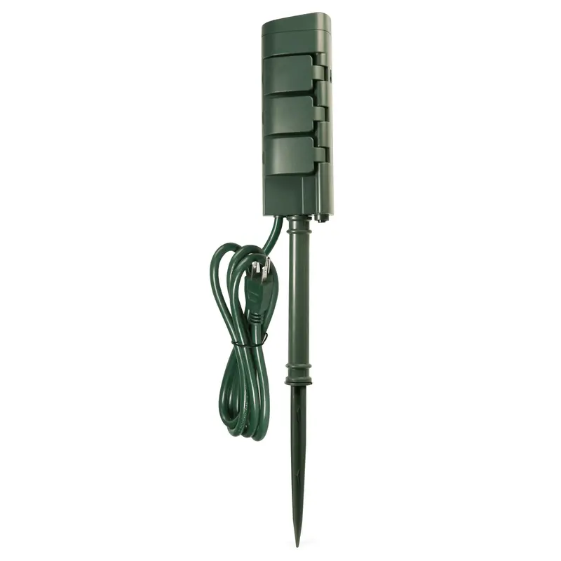 Six-Outlet Outdoor Wi-Fi Smart Plug – Stake-Mounted, Weather-Resistant 1