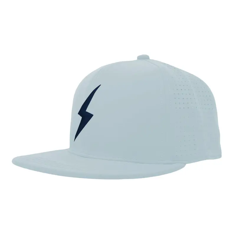 Smart Fit Ice Blue/Navy Bolt Game Hat – Athletic Baseball Cap 1