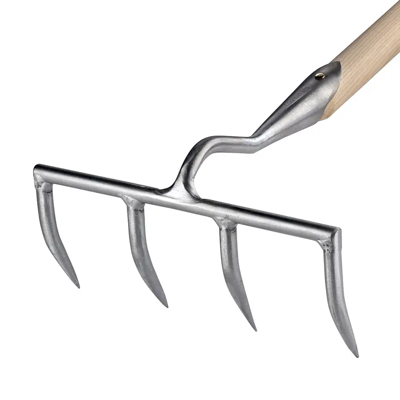 Sneeboer 4-Tine Stainless Steel Garden Rake 1