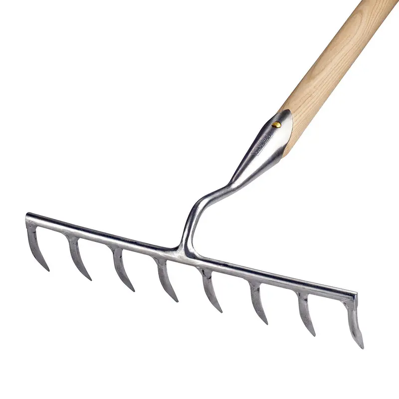 Sneeboer 8-Tine Garden Rake – Stainless Steel Raking Tool 1
