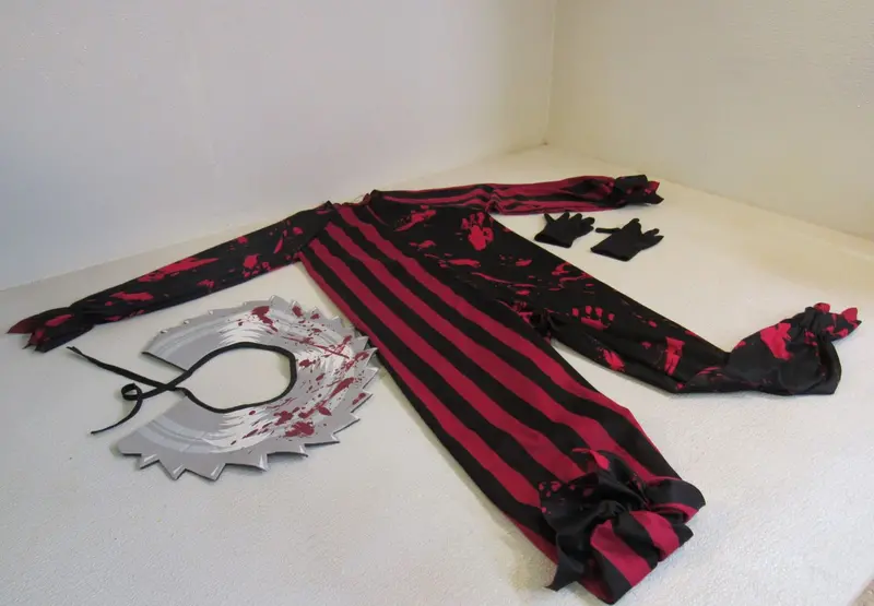 Spirit Scary Clown Costume – Black/Red, Child Medium (Ages 8–10), Style 18-03-Cc-207 – Pre-Owned 1