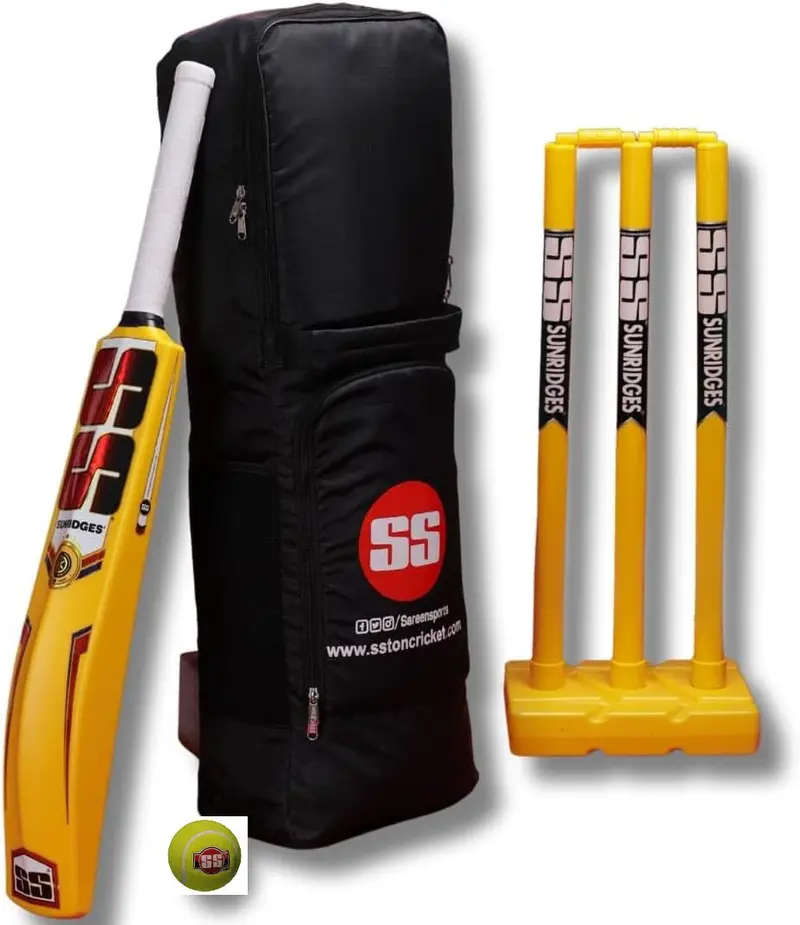 Ss Composite Plastic Cricket Starter Set – Includes Bat, Wickets, Bails & Tennis Ball 1