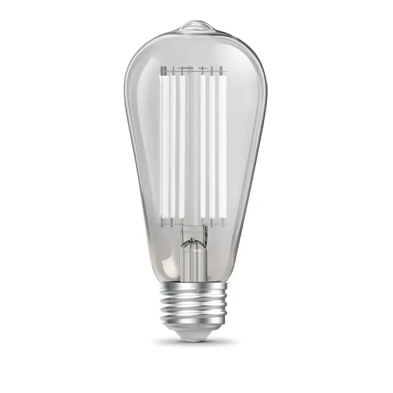 St19 Led Bulb – 8.8W Soft White (2700K), E26 Base, 60W Equivalent, Exposed Filament 1
