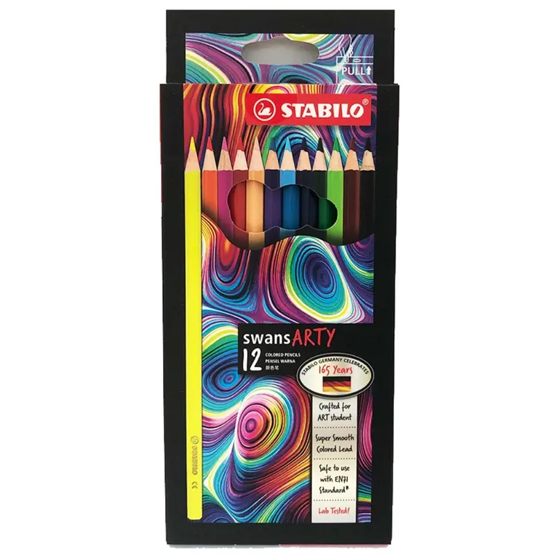 Stabilo Swan Art Coloured Pencils – Full-Length Sets (12, 24, 36 Or 48 Colors) 1