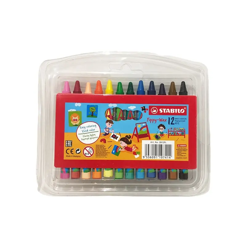Stabilo Wax Crayons – 12 Or 24 Vibrant Colors For Creative Art Projects 1