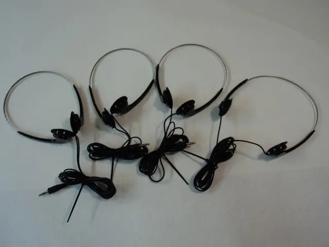 Standard Adjustable Black Headsets – Four-Unit Lot For Office Telephony Use – Durable & Comfortable Used Gear 1