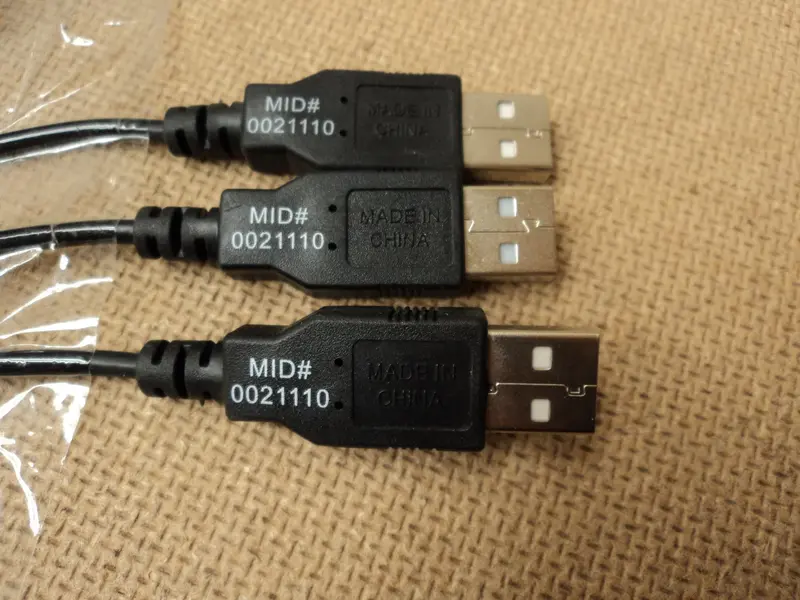 Standard Usb Camera Cables – 30" And 36" Black Cords, Pack Of 4 (Mid-Grade, New) 1