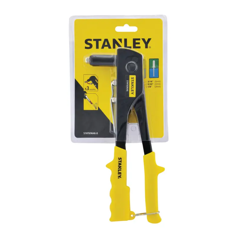 Stanley 69-646 Medium-Duty Riveting Tool With Three Nose Attachments 1
