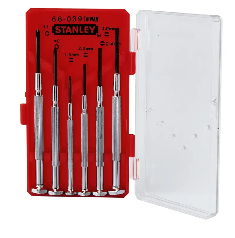Stanley Metal Precision Screwdriver Set – 6-Piece Hardened Tip Toolkit 1