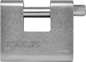 Stanley Reinforced Rectangular Brass Padlock With Hardened Steel Casing – 80Mm & 90Mm 2