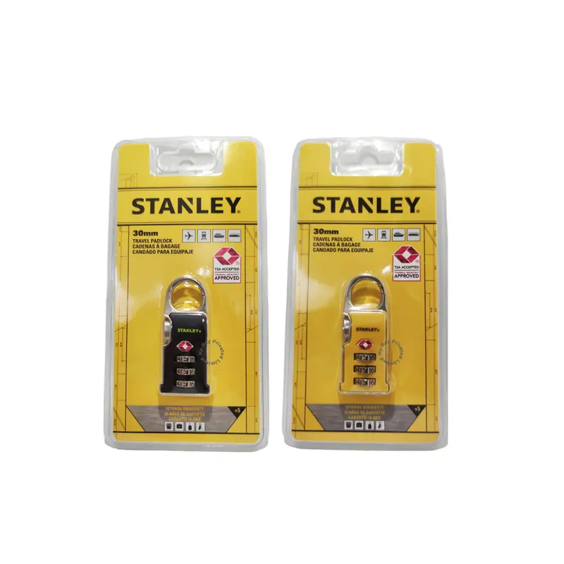 Stanley Tsa-Approved Travel Padlock – Yellow And Black Combination Lock 1