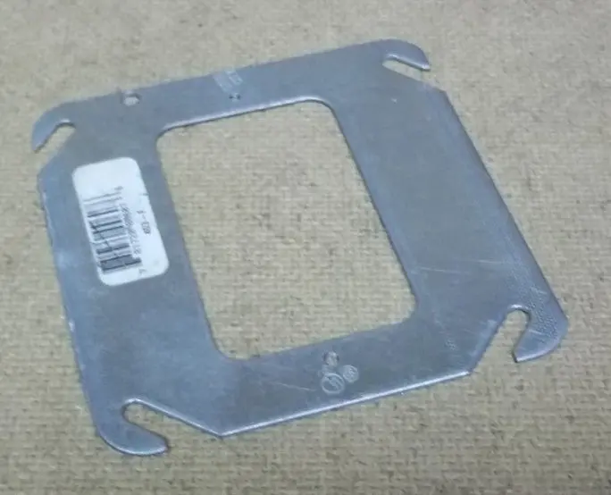 Steel City 403-F 4-Inch Square Flat Device Cover Ring – New 1