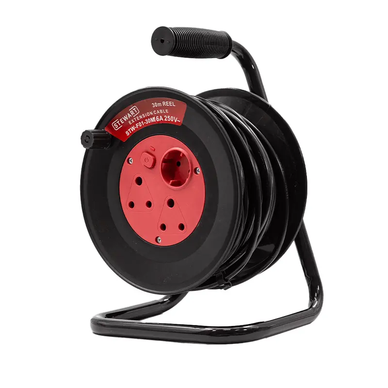 Stewart Electrical 30-Meter Retractable Extension Reel – Heavy-Duty Industrial Grade 1