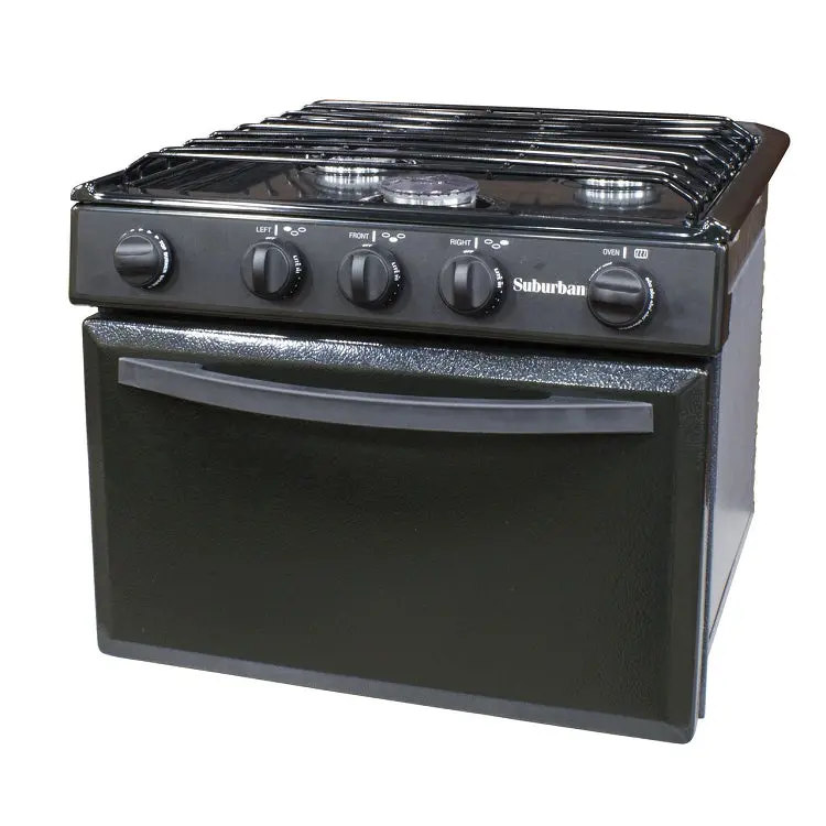 Suburban 17-Inch Black Rv Gas Range – Model 3106A 1