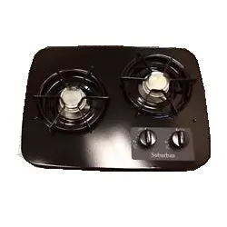 Suburban 2-Burner Drop-In Black Cooktop For Rvs 1