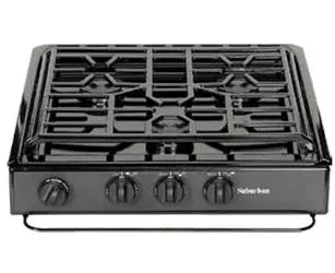 Suburban 3-Burner Drop-In Black Cooktop For Rvs 1