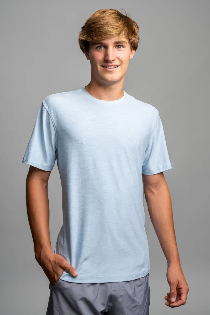 Supersoft Baby Blue Short-Sleeve Athletic Shirt 1