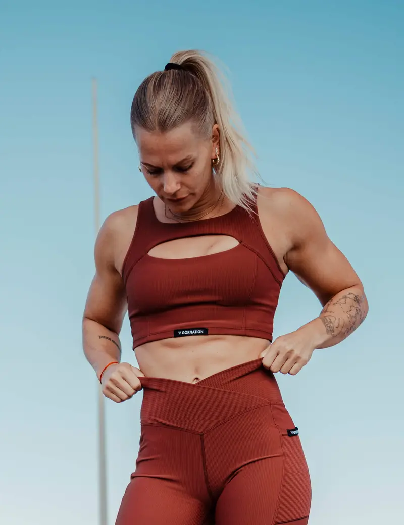 Supportive Ribbed Sports Bra For Women 1