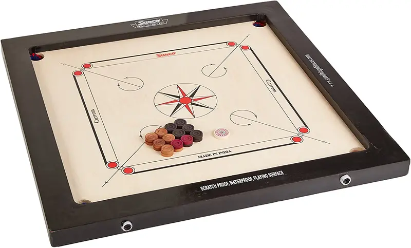 Surco Boss 20Mm Carrom Board Kit – Includes Coins, Striker & Powder (Open Box) 1