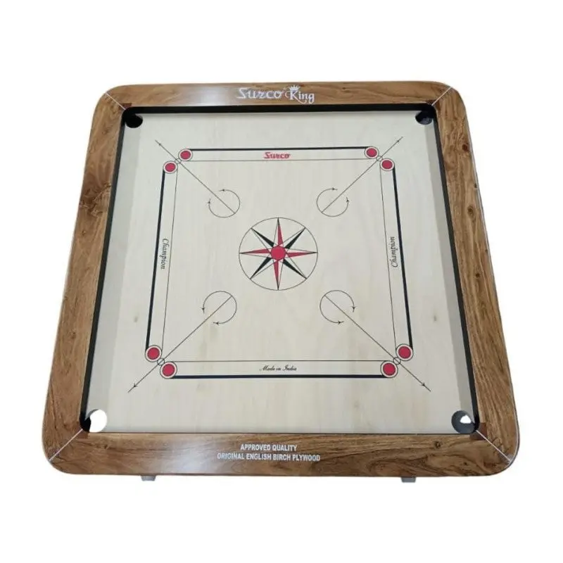 Surco King Natural Wood Carrom Board Set – Includes Accessories 1