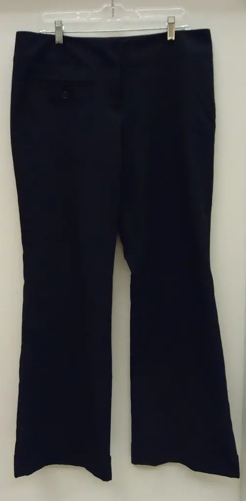 Suzy Women'S Black Polyester Dress Pants – Size 13/14, Classic Cut, Pre-Owned 1