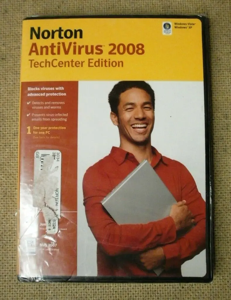 Symantec Norton Antivirus 2008 Techcentral Edition – Windows-Compatible, Sealed New 1