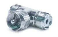 T-Type Coaxial Splitter: Pl-259 To Dual So-239 Outputs 1