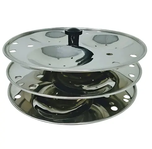 Tabakh 3-Tier Hawkins-Style Idli Steamer Rack – Fits Pressure Cookers, Makes 9 Idlis 1