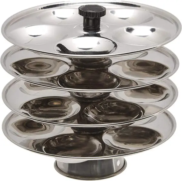 Tabakh 4-Rack Stainless Steel Mini Idli Rack For Small-Batch Steaming – 20 Units 1