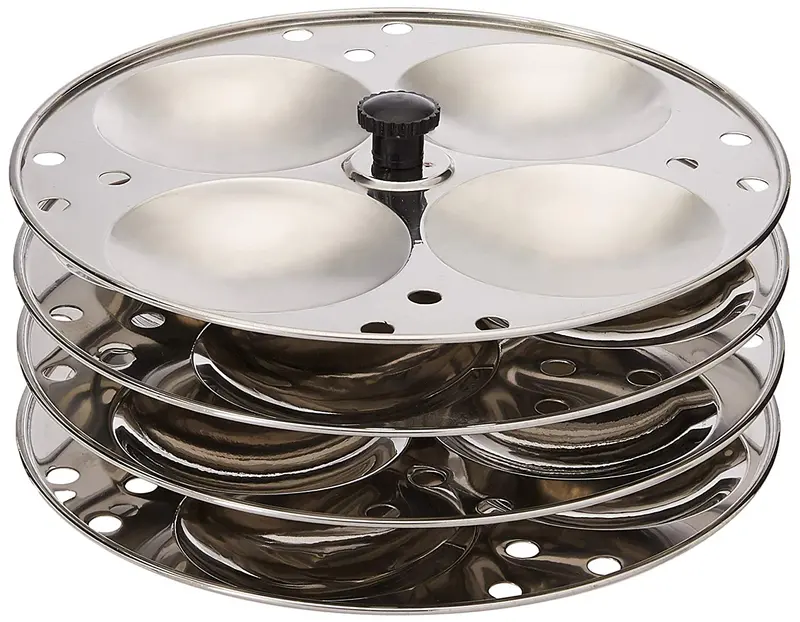 Tabakh 4-Stack Stainless Steel Idli Steamer For 16 Idlis 1