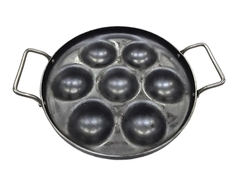 Tabakh Appam & Paniyaram Iron Pan – Traditional Cast Iron Multi-Cavity Cookware 1