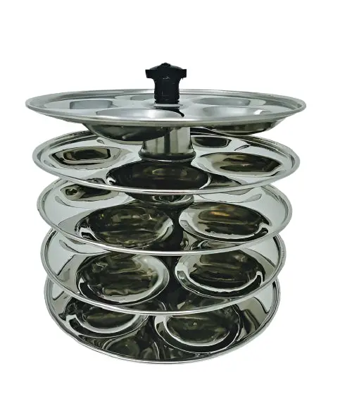 Tabakh Space-Saving 5-Rack Baby Mini Idli Steamer – 25-Cavity Setup 1