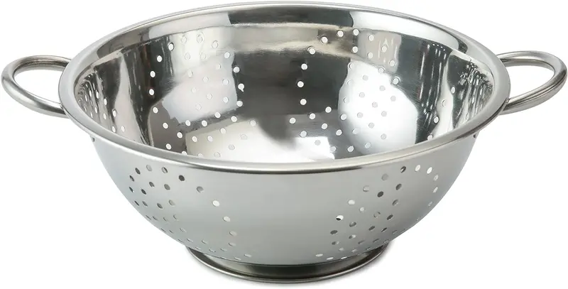 Tabakh Stainless Steel Colander – Dishwasher-Safe, Perforated Strainer With Ergonomic Handles 1