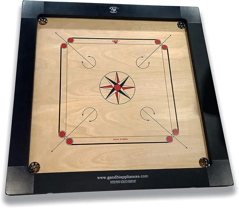 Taj Deluxe 8Mm Carrom Board Set – Includes Coins, Striker & Powder (Store Pickup Only) 1