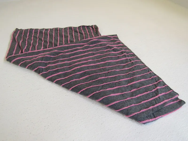 Target Grey & Pink Striped Infinity Scarf — 31.5-Inch Polyester, Women’S Fashion Accessory, Pre-Owned 1