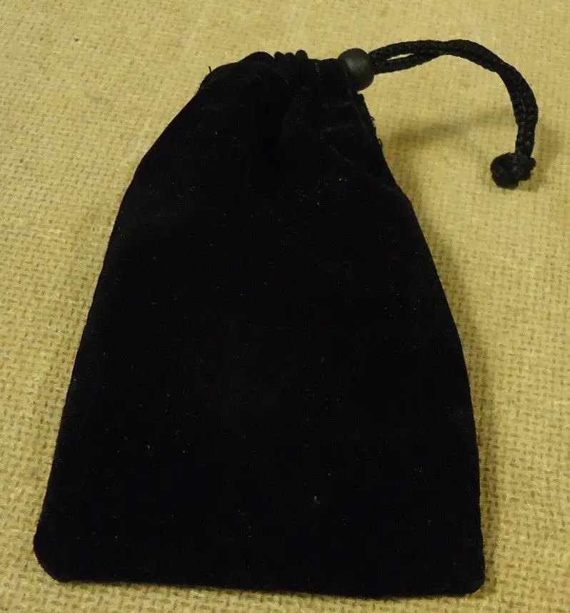 Targus Black Cinch Closure Bag – 4.5" × 3" × 0.25", Plush Velveteen Finish, Sealed New 1