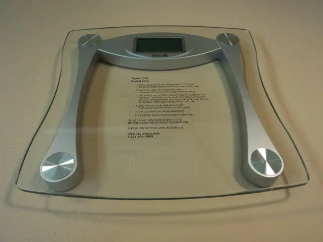 Taylor Digital Kitchen Scale – 440-Lb Capacity, Large 1.6-Inch Display, Tempered Glass Platform (Model 7516) 1