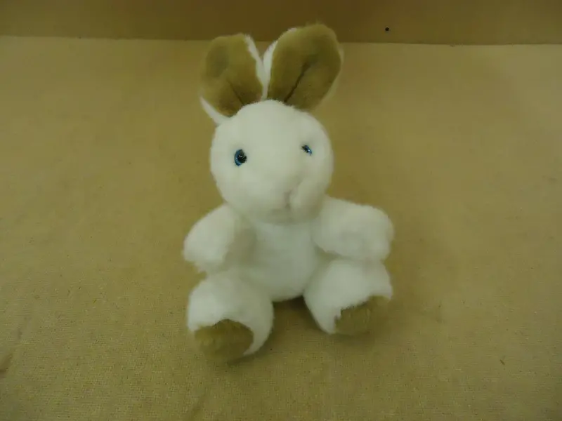 Telefora Snuggly Rabbit Plush Toy – 9-Inch White And Brown Bunny 1