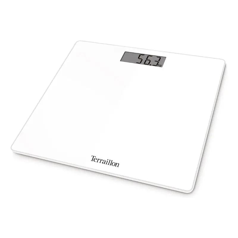 Terraillon Digital Bathroom Scale – Sleek White Design With Precision Weighing 1