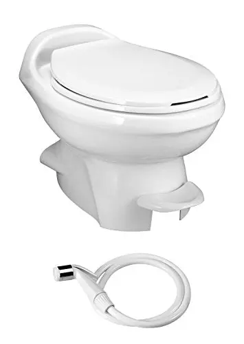 Thetford Aqua-Magic Style Plus Low-Profile Rv Toilet With Water Saver – White Color (Model 34434) 1