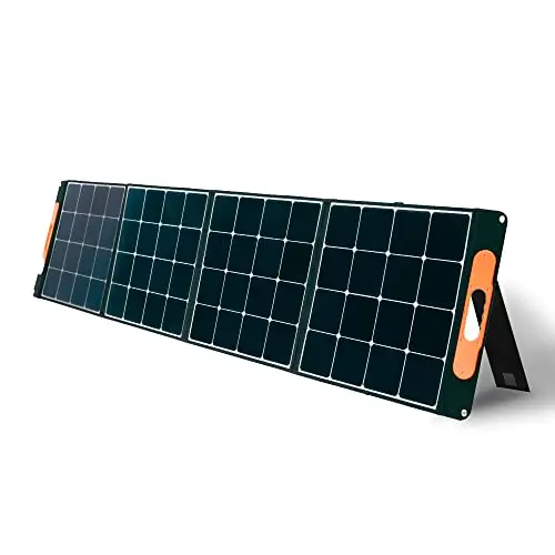 Tier 1 200W Foldable Dual-Voltage Portable Solar Panel Kit With Pwm Controller For Rvs And Camping 1
