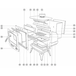 Tiger Eco Stove Top Panel Component 1