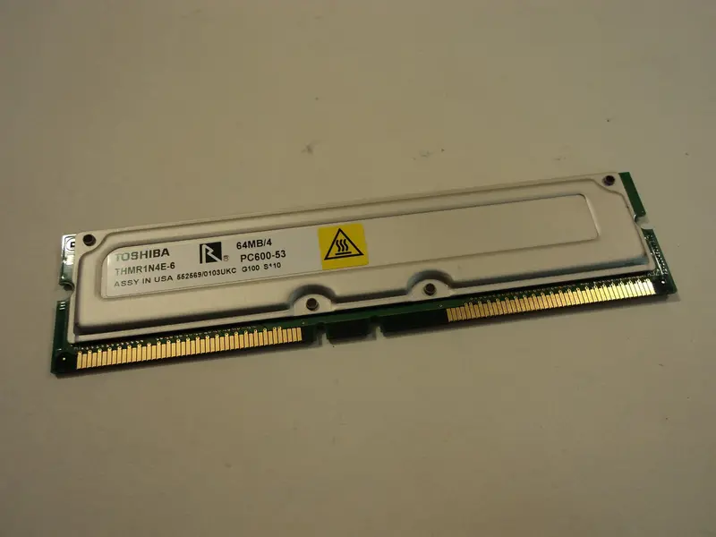 Toshiba Thmr1Ne-6 256Mb Pc600 Rdram (64Mb × 4) @ 600Mhz – New 1