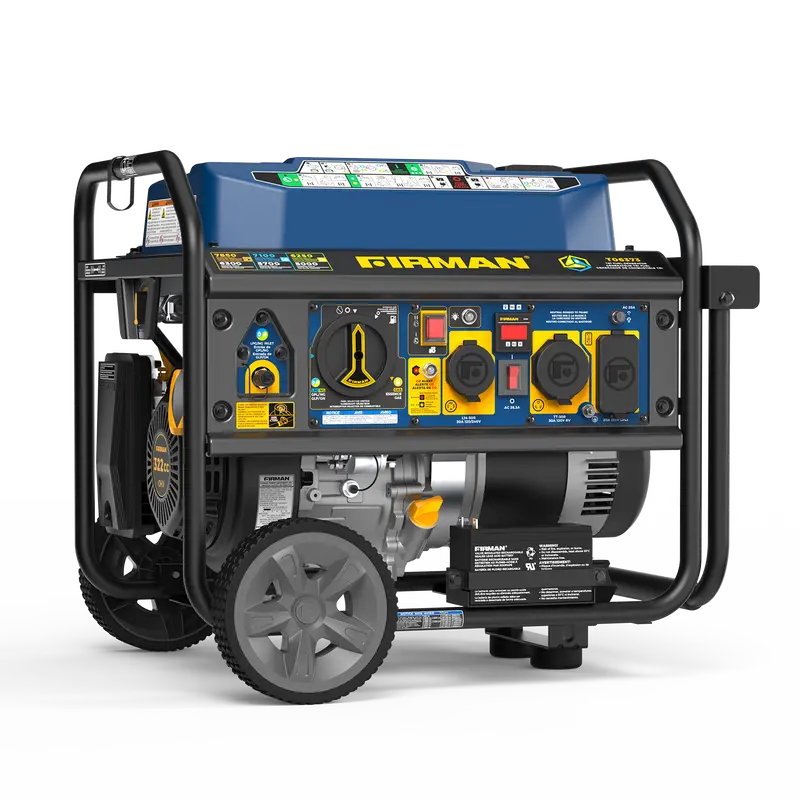 Tri-Fuel Portable Generator – 7850W Peak / 6300W Rated, Electric Start, Co Alert, Gas/Lpg/Natural Gas Compatible 1
