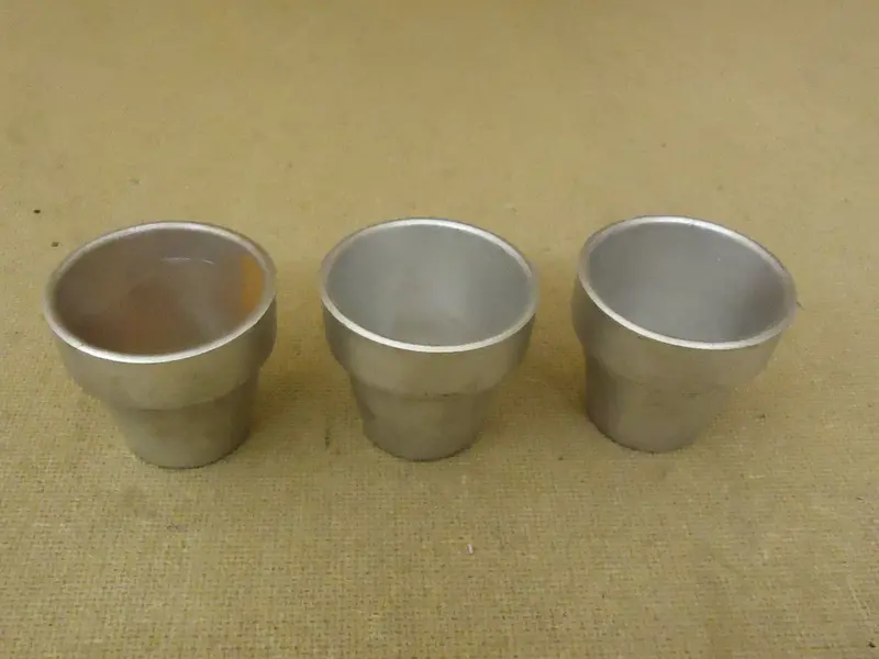 Triple Pack Mini Ceramic Pots – 2.5" Diameter × 2.25" Height, Metallic Silver Finish 1