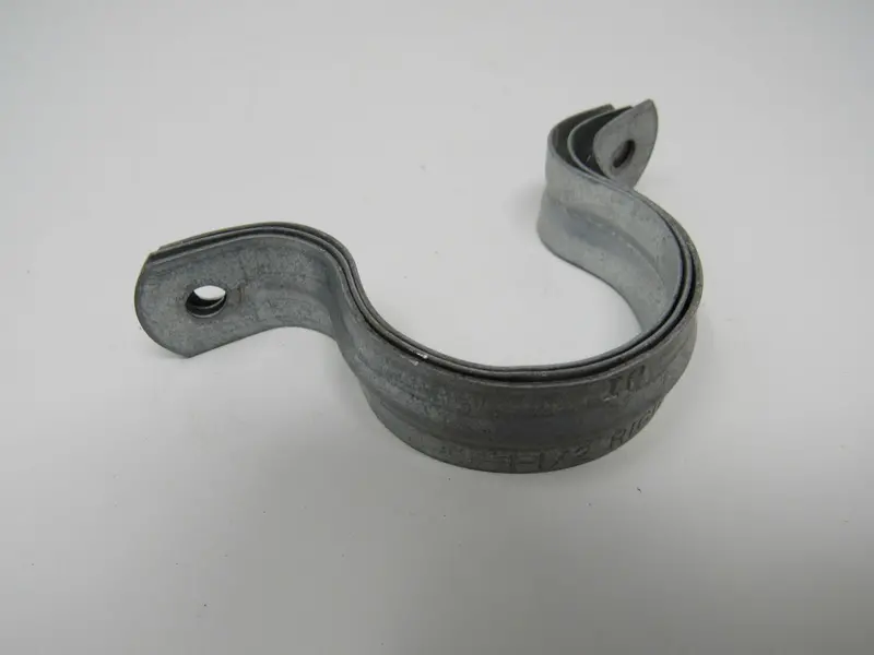 Two-Hole Rigid Pipe Strap – 1-1/2" Width, Zinc-Galvanized Steel, Pack Of 3 (New) 1