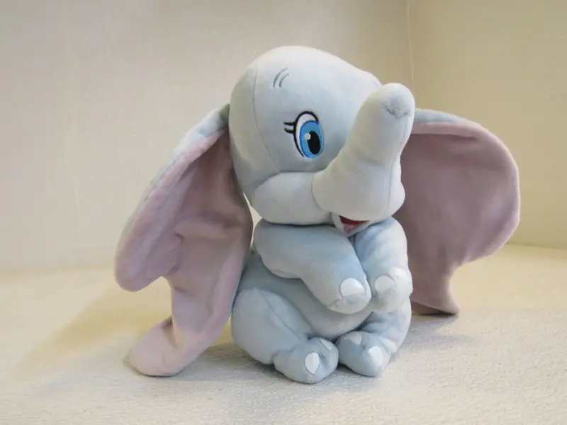 Ty Disney Sparkle Dumbo Plush – Handcrafted Baby Blue & Pale Pink Design – Exceptionally Soft (06T-1597714, Used) 1
